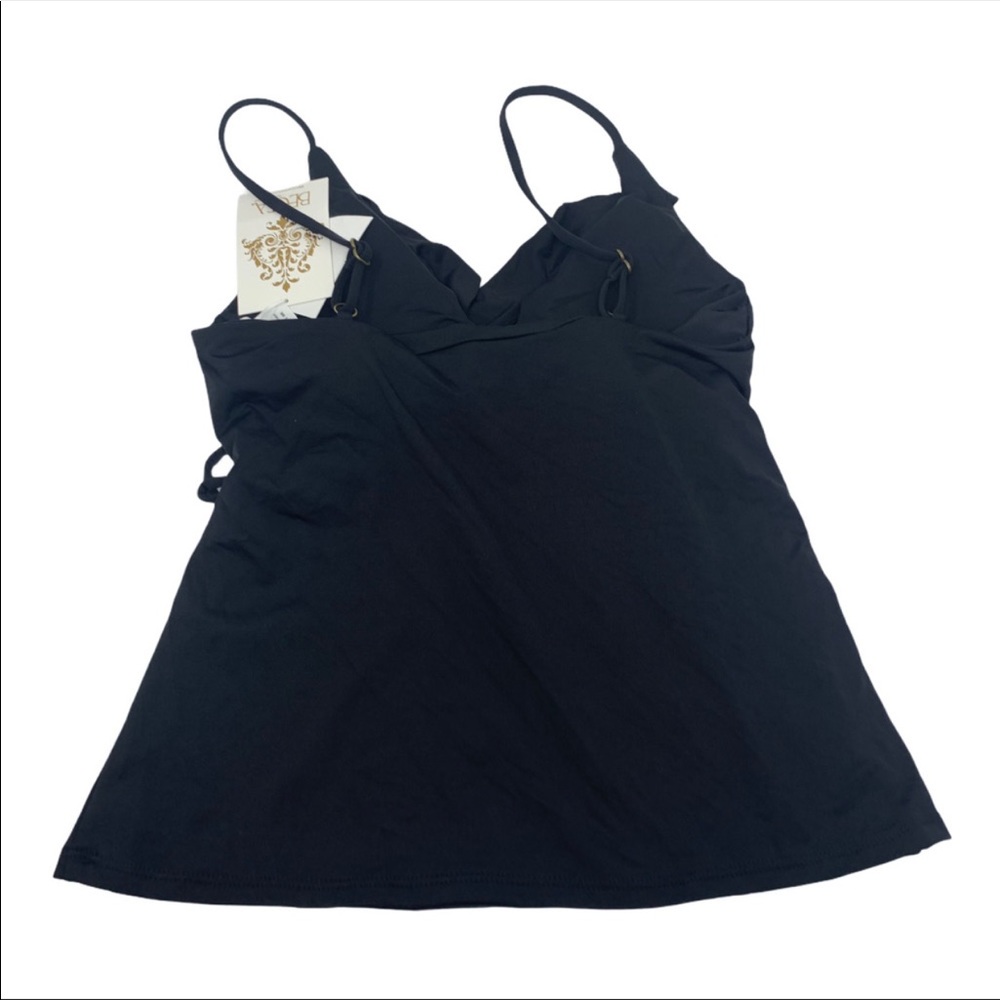 BECCA | Color Code Wrap Ruffled Tankini Swim Top - Picture 4 of 5